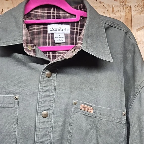 Vintage Carhartt Shirt Jacke Men's Size Medium - Picture 2 of 11